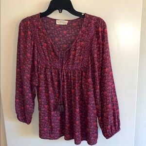 Lucky Brand Women's Floral Top - Mauve